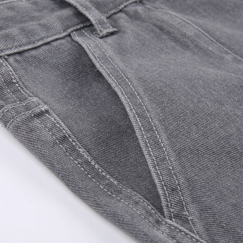 Street Retro Low Rise Denim Cargo