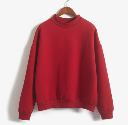 Casual Plain Sweatshirt