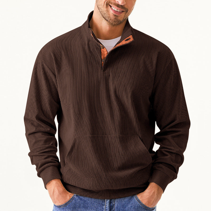 Stand Collar Long Sleeve Sweatshirt