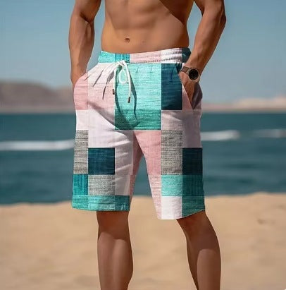 New Summer Plaid Men's Shorts