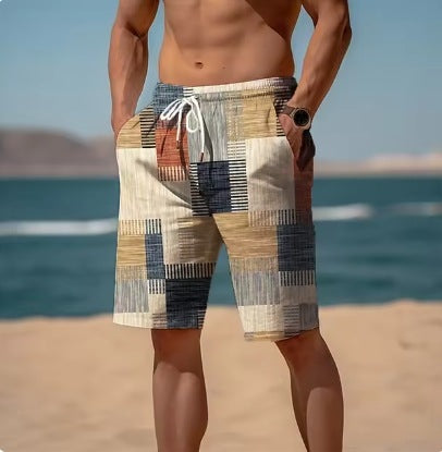 New Summer Plaid Men's Shorts