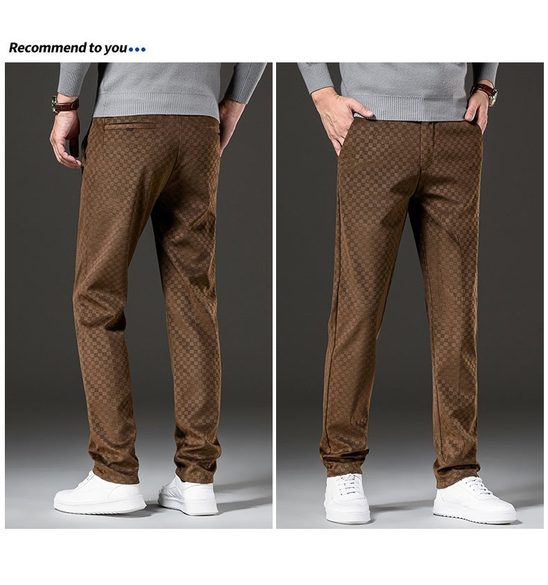 Core Velvet Casual Straight Pants