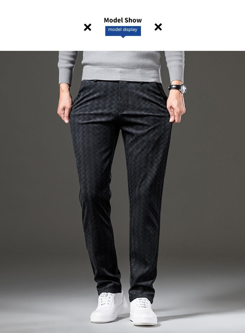 Core Velvet Casual Straight Pants