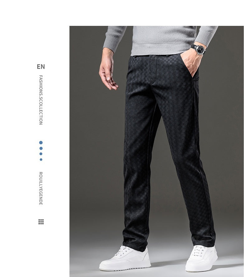 Core Velvet Casual Straight Pants