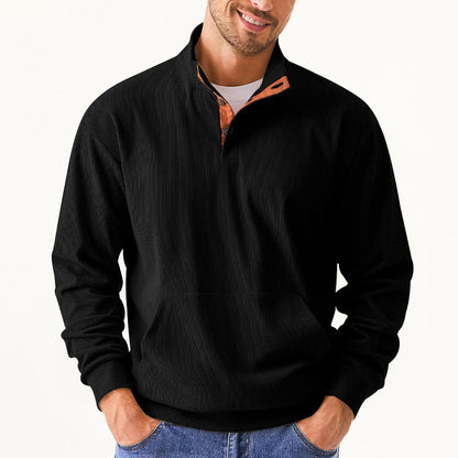 Stand Collar Long Sleeve Sweatshirt