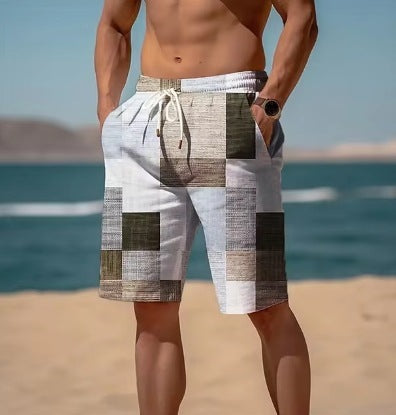 New Summer Plaid Men's Shorts