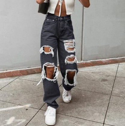 Ripped Jeans Trousers