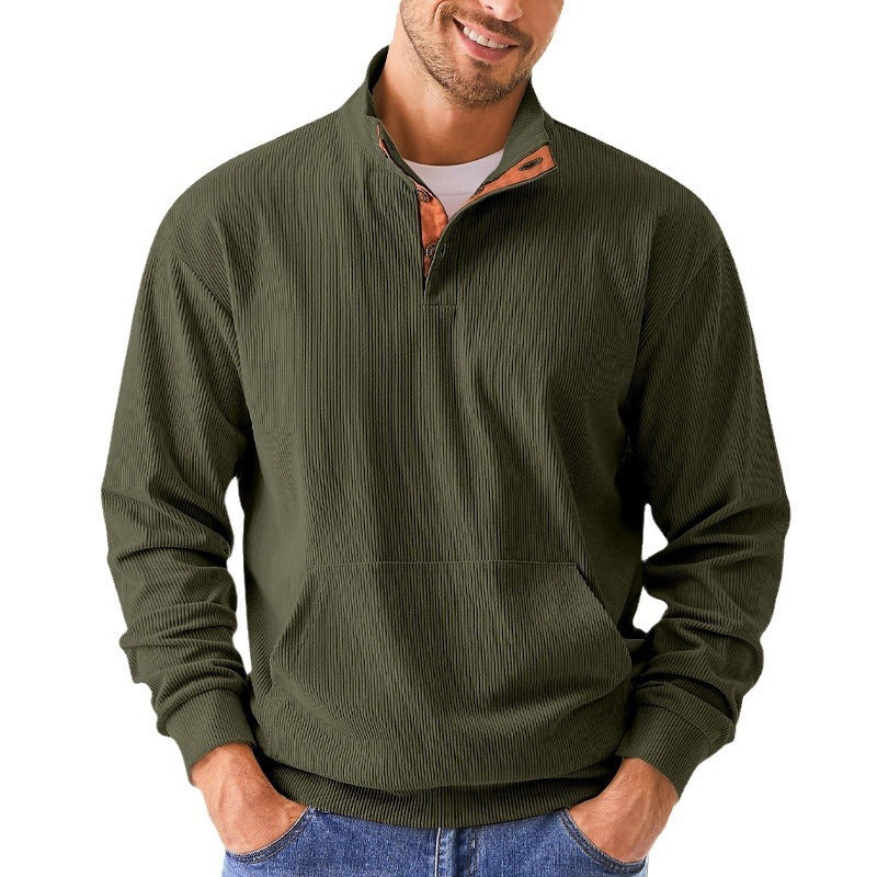 Stand Collar Long Sleeve Sweatshirt