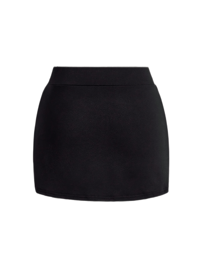 Elegant Black High-Waist Skort