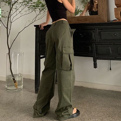 Women's Casual Straight Cargo Pants