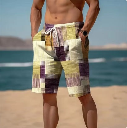 New Summer Plaid Men's Shorts