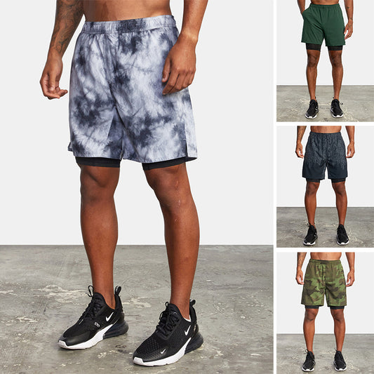 Fitness Double-layer Shorts Men