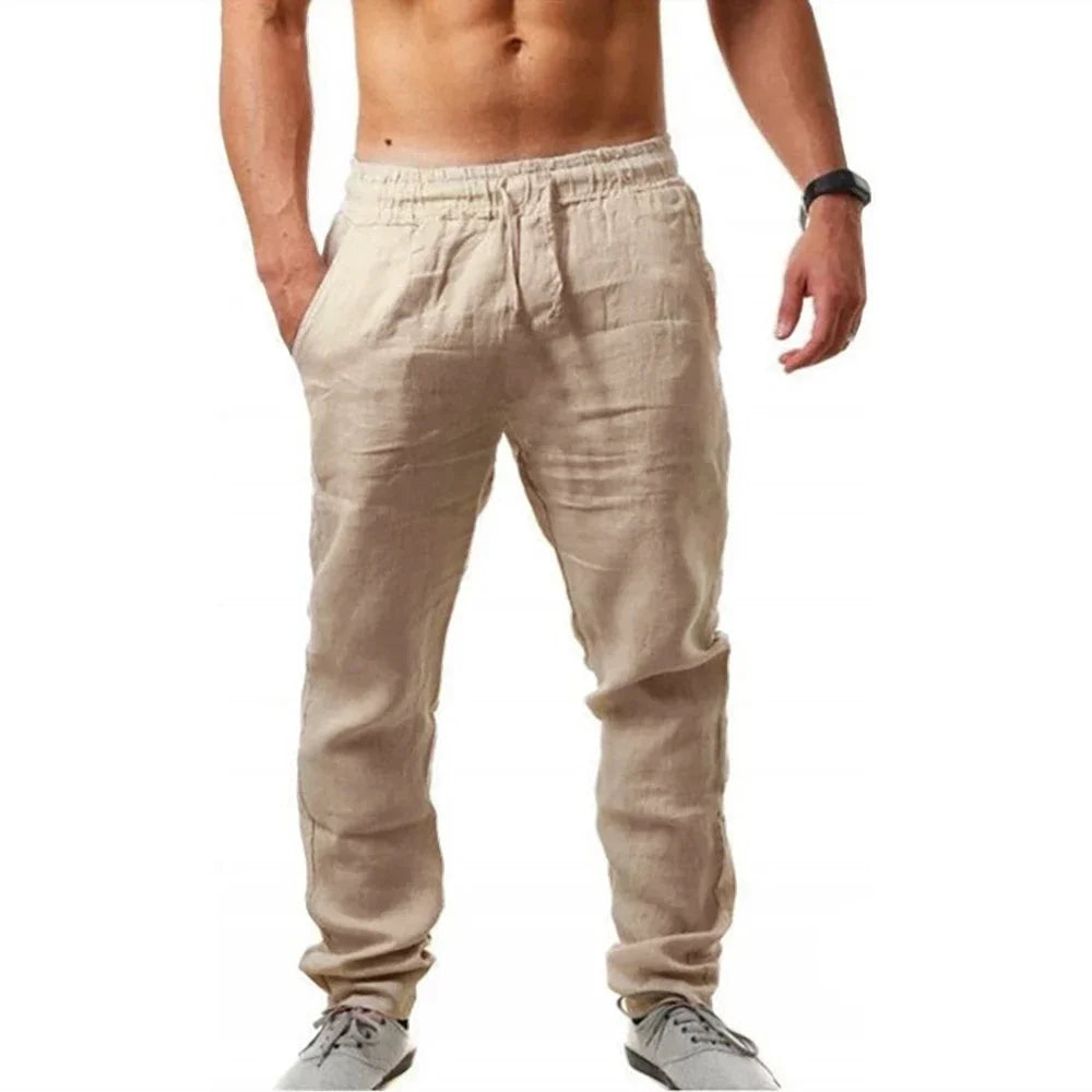 Men's Linen Trousers Sweatpants