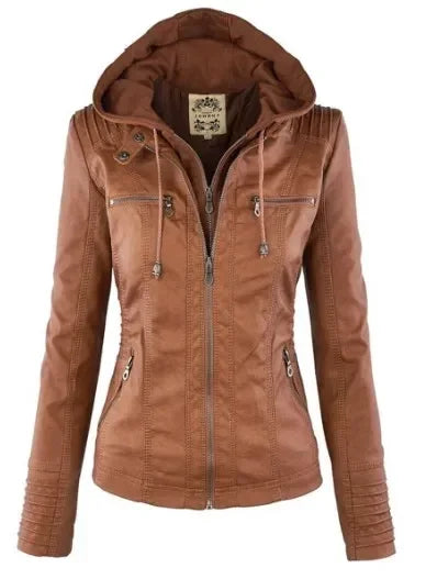 Faux Leather Jacket Women