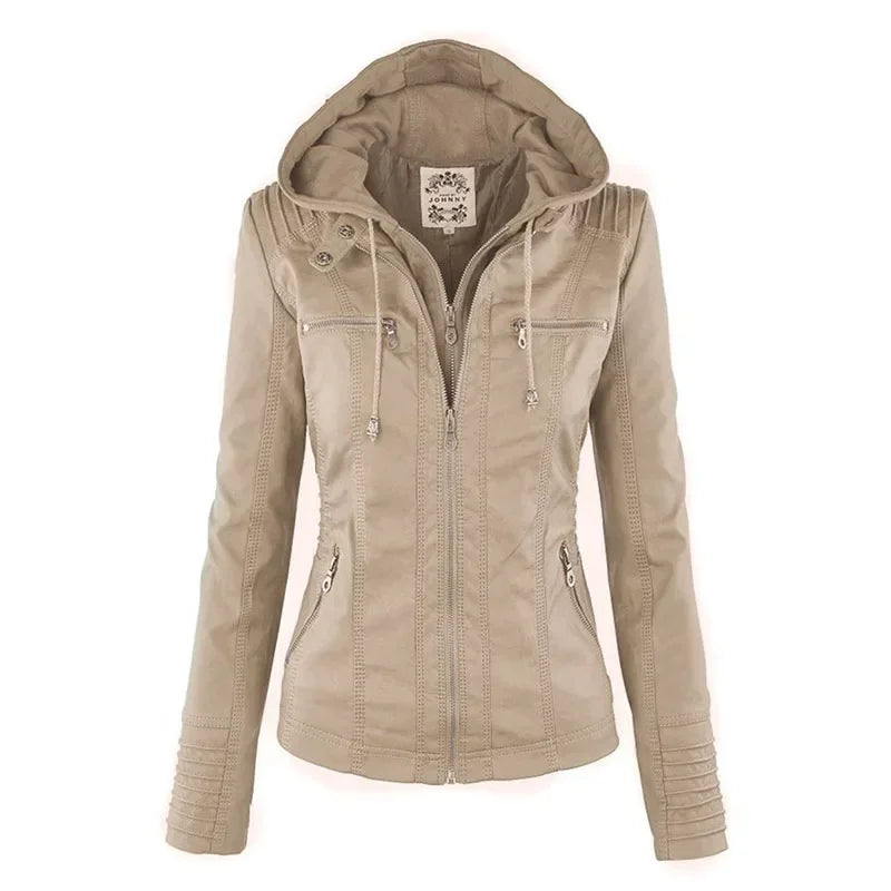 Faux Leather Jacket Women