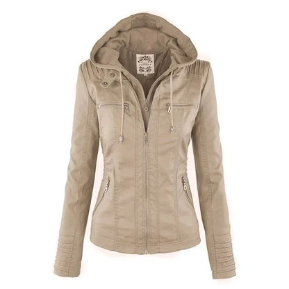 Faux Leather Jacket Women