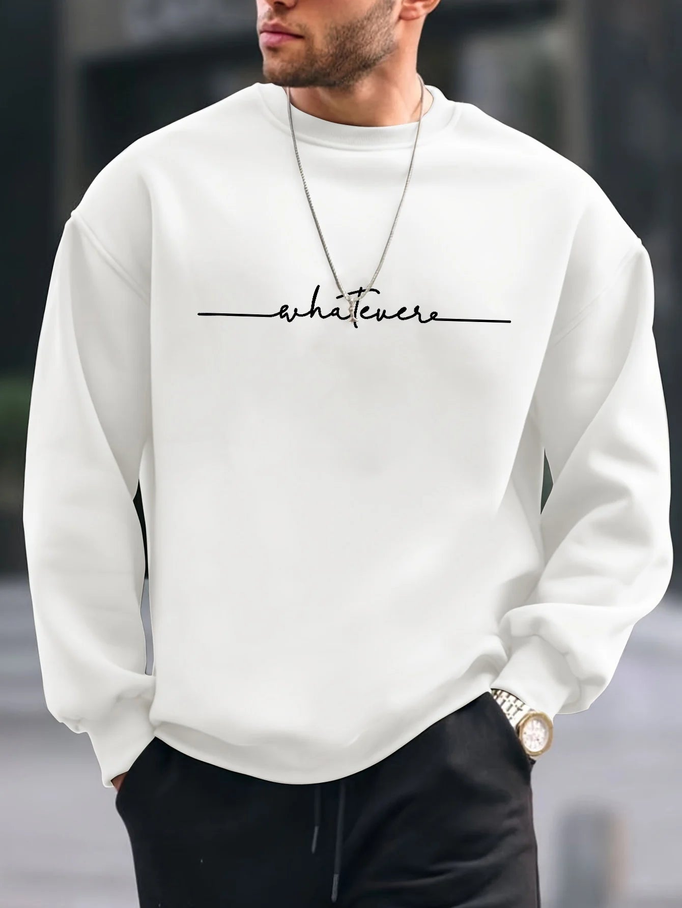 Casual long sleeved sweatshirt