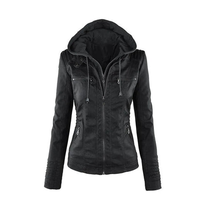 Faux Leather Jacket Women