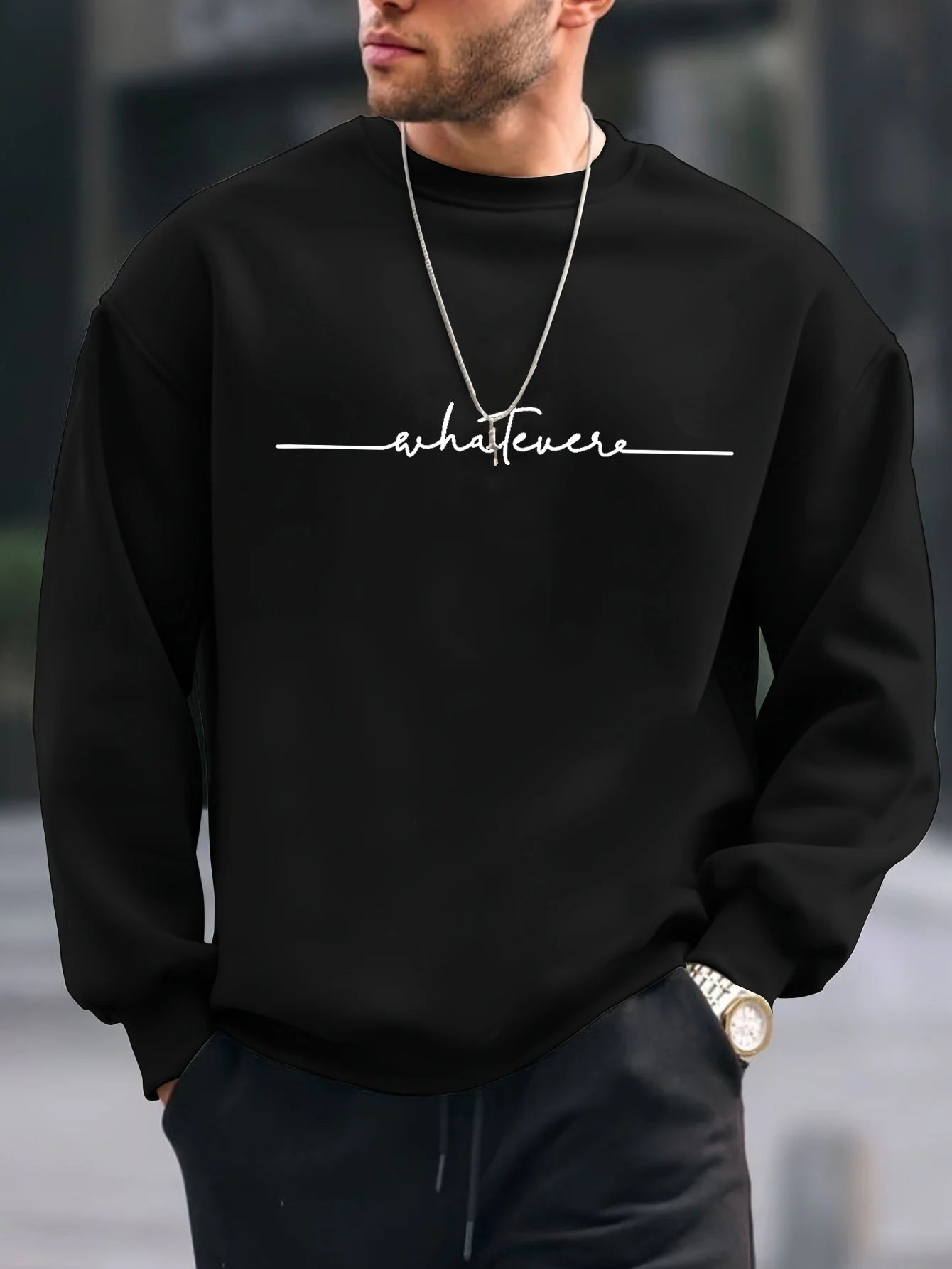 Casual long sleeved sweatshirt