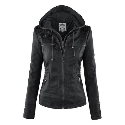 Faux Leather Jacket Women