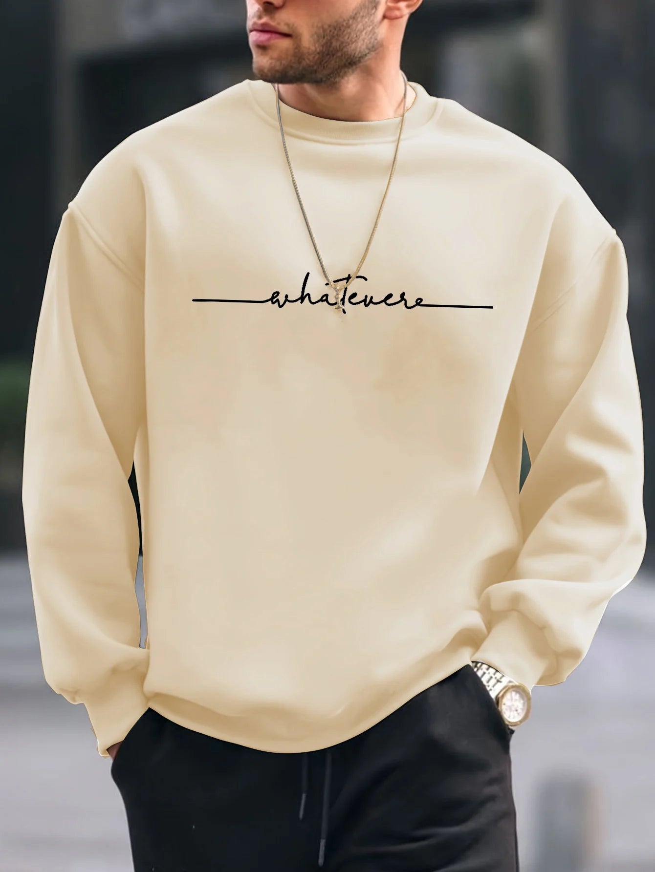 Casual long sleeved sweatshirt