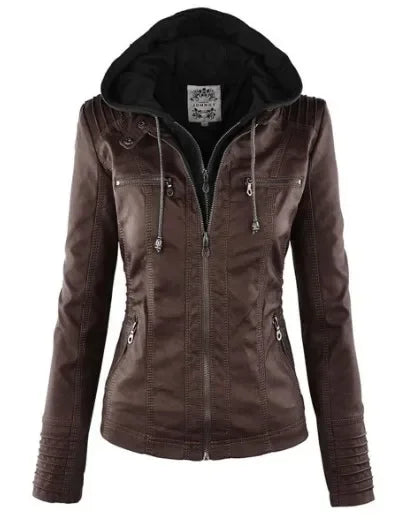 Faux Leather Jacket Women