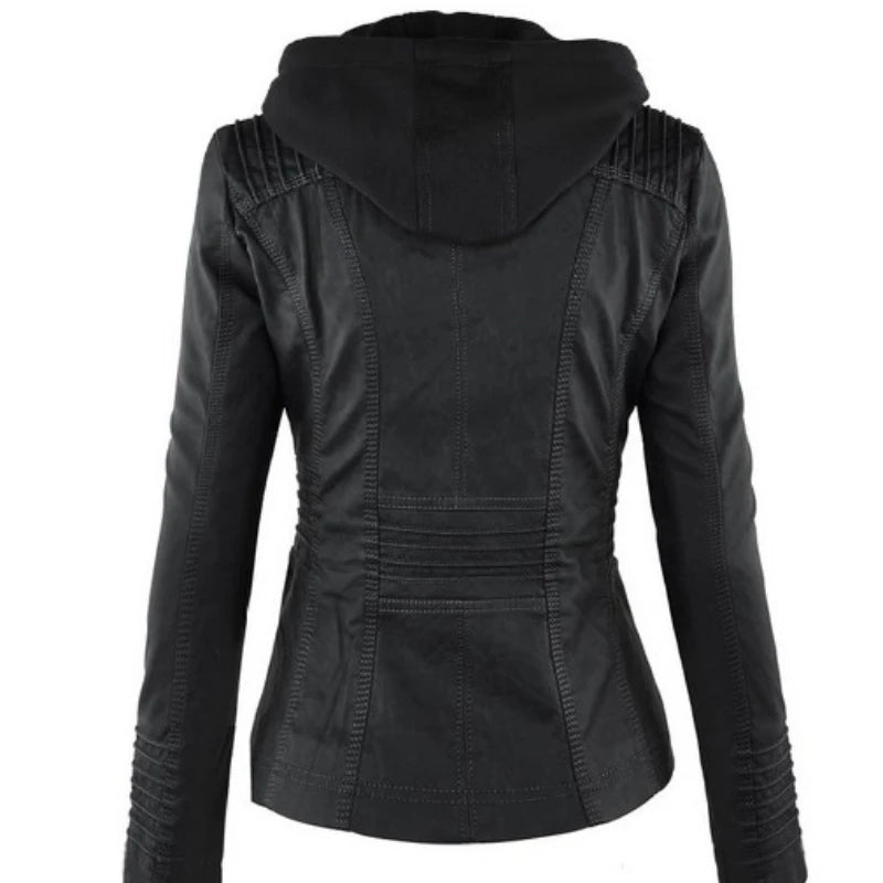 Faux Leather Jacket Women