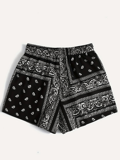 Paisley Print Waist Shorts