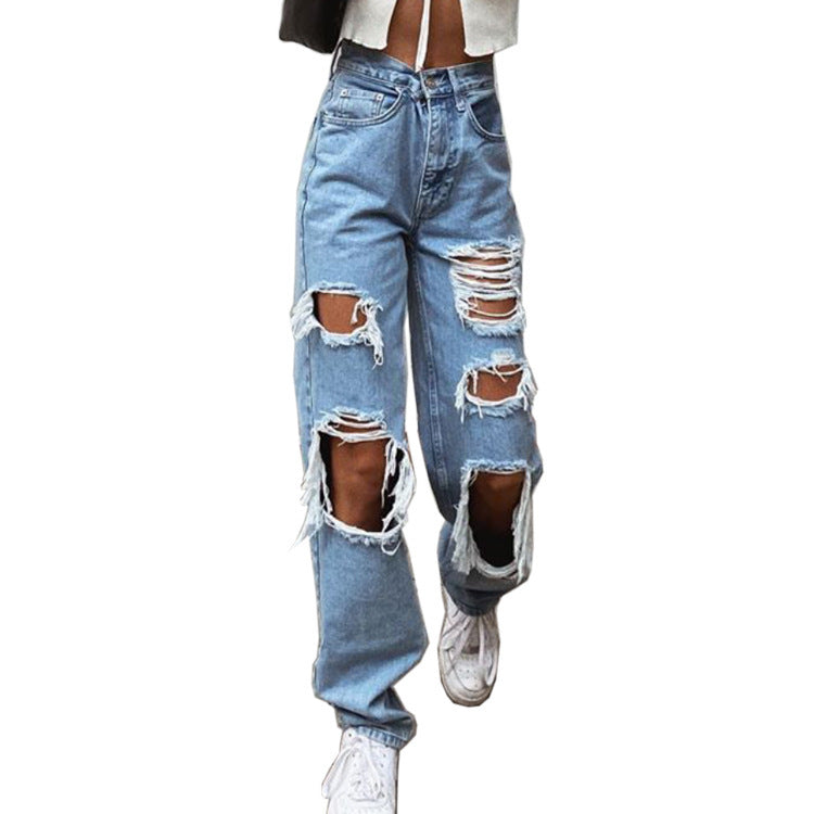 Ripped Jeans Trousers