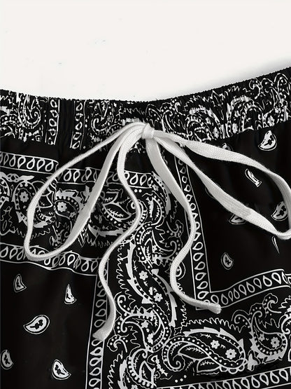 Paisley Print Waist Shorts