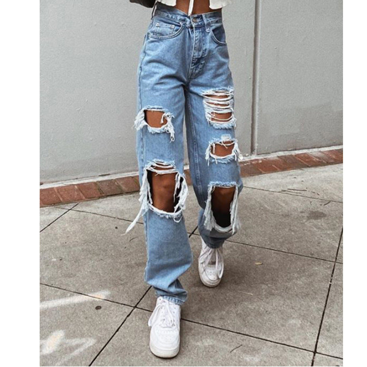 Ripped Jeans Trousers