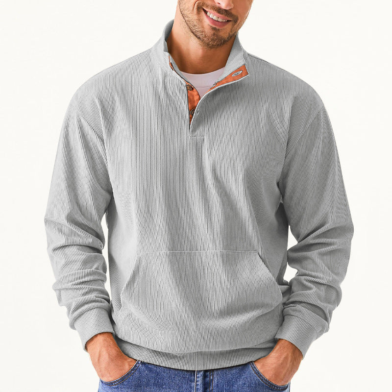 Stand Collar Long Sleeve Sweatshirt