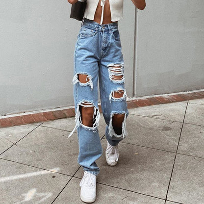 Ripped Jeans Trousers