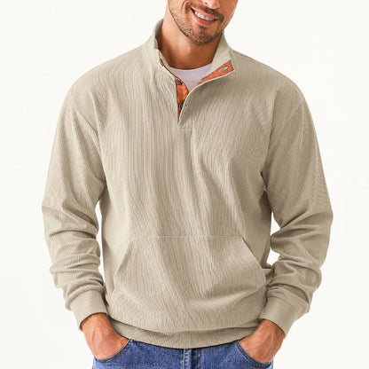 Stand Collar Long Sleeve Sweatshirt